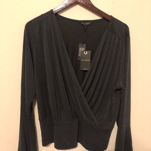 LUCKY BRAND Sandwash Wrap Long Sleeve Plus 1X